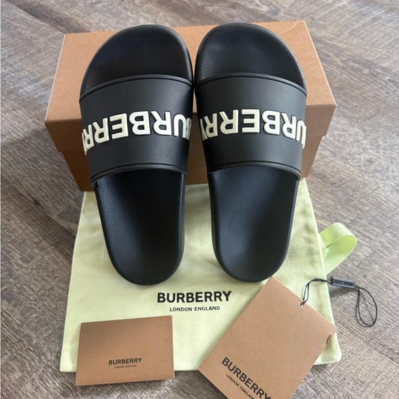 Burberry Shoes - Burberry Black Slide Sandals women size 36 US size 6